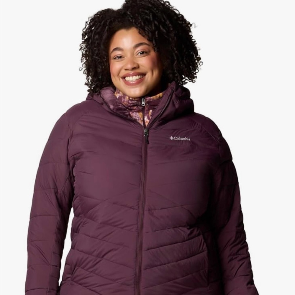 Columbia Women's Joy Peak II Hooded Puffer Jacket - Plum 3X Like New